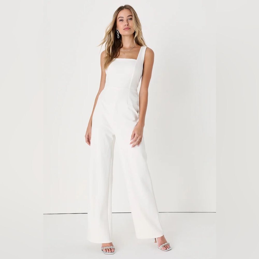 Lulus Baby, You're The One Ivory Sleeveless Jumpsuit